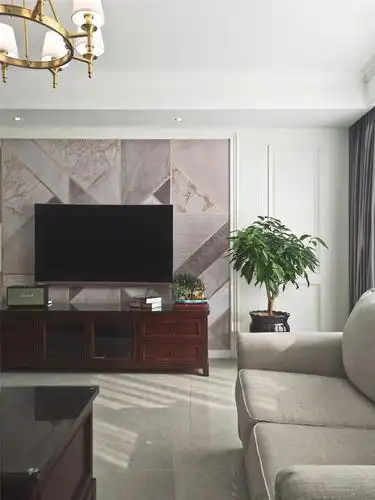 160平简约美式风电视背景墙装修效果图