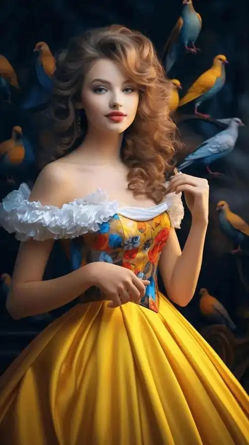 ai壁纸,高贵典雅的金发美人,有着独特的魅力