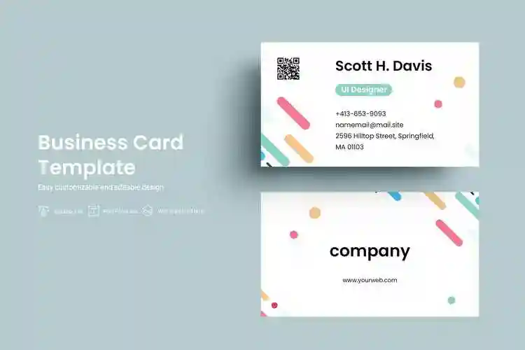 ui设计师个人名片模板vdnbusinesscardv31