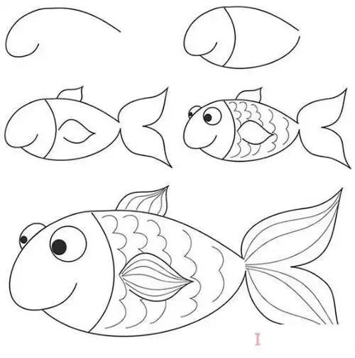 金鱼简笔画大图6