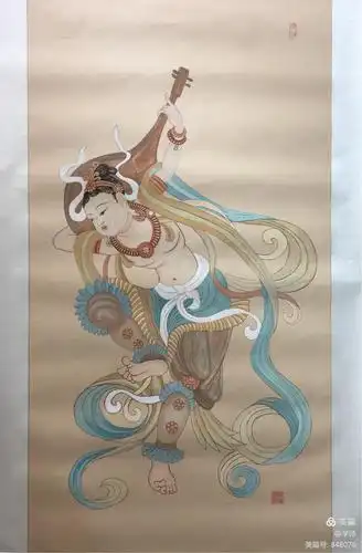 旅行 梦里敦煌——闫学诗临摹敦煌壁画选(1) 写美篇中唐,反弹琵琶舞