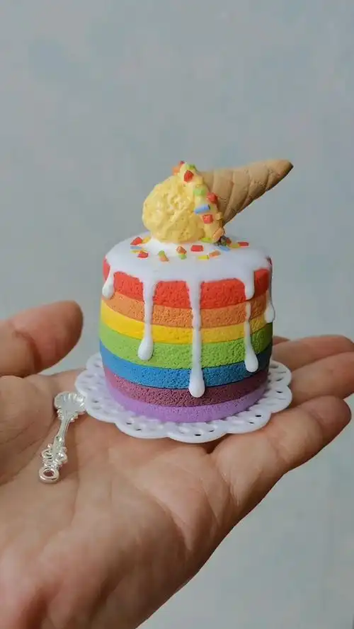 粘土彩虹蛋糕
