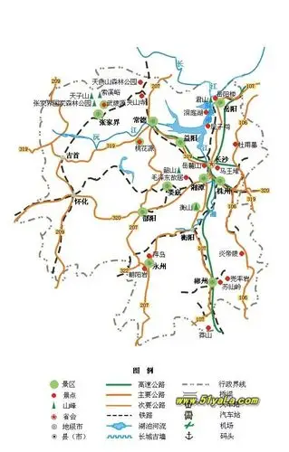 湖南旅游地图 湖南旅游地图介绍 湖南旅游地图网 中国旅游网