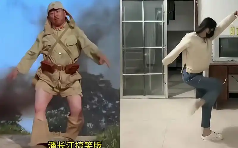 同框跳傣族舞,潘长江老师的动作在哪里见过?