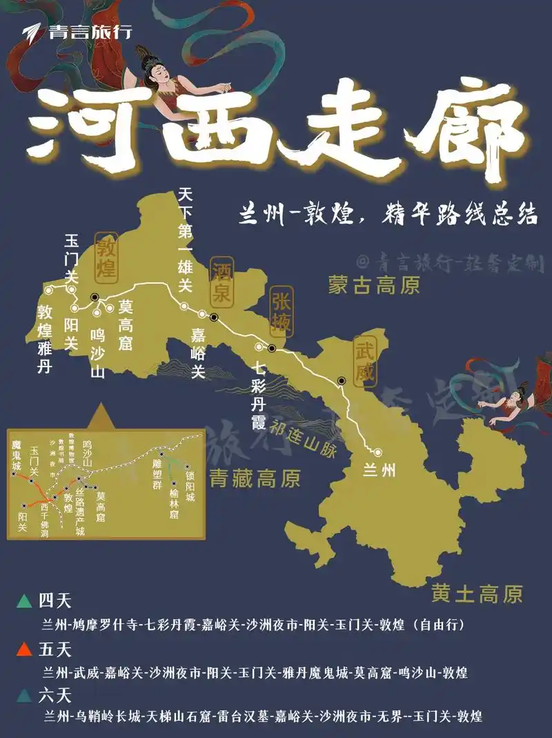 拒绝踩坑❗️河西走廊4-6天路线景点玩法.