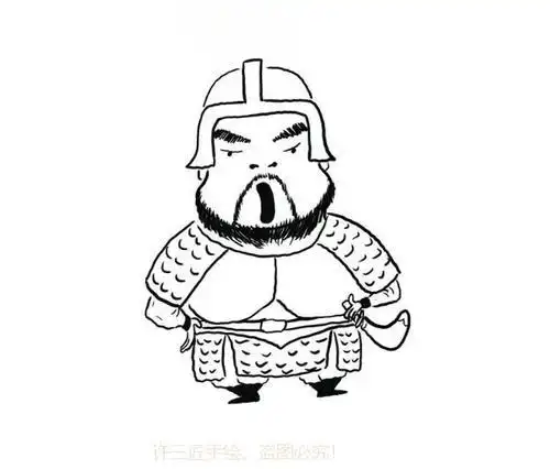 董卓的简笔画q版