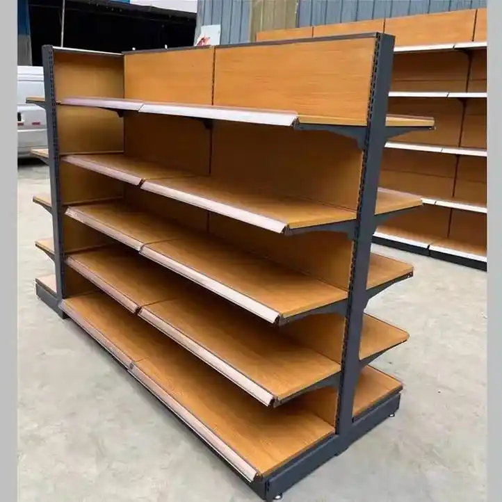 武汉便利店超市货架厂家钢木货架定制价格.