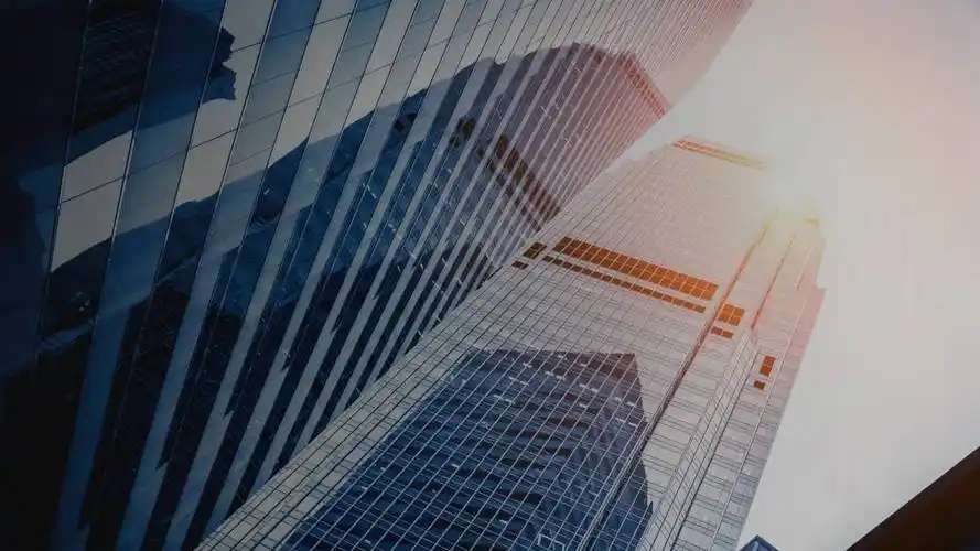 建筑摩天大楼设计ppt背景图