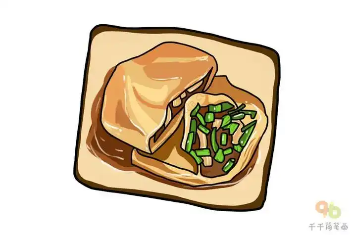 郑州风味小吃简笔画