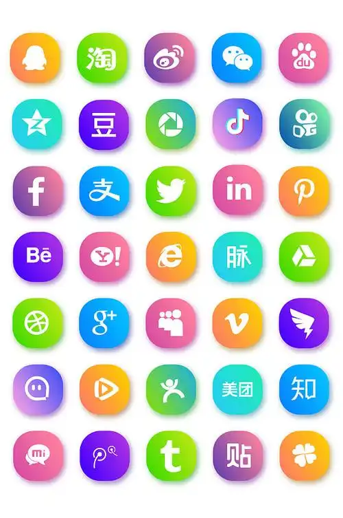 常用的社交软件图标合集