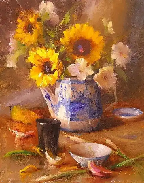 美国女画家玛丽·道夫·伍德静物油画作品欣赏