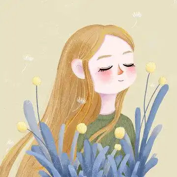 蒲公英女孩设计图__卡通设计_广告设计_设计图库_昵图网nipic.com