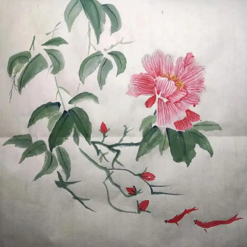 初学国画,先从小花卉练起. - 抖音
