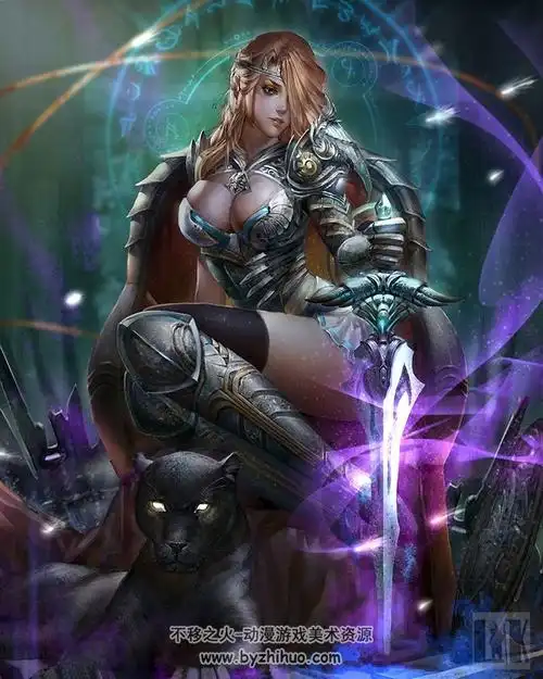 游戏角色素材女性战士原画参考551p