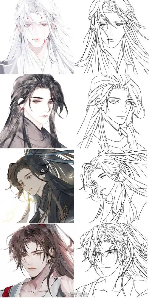 古风插画嘴巴的基本画法