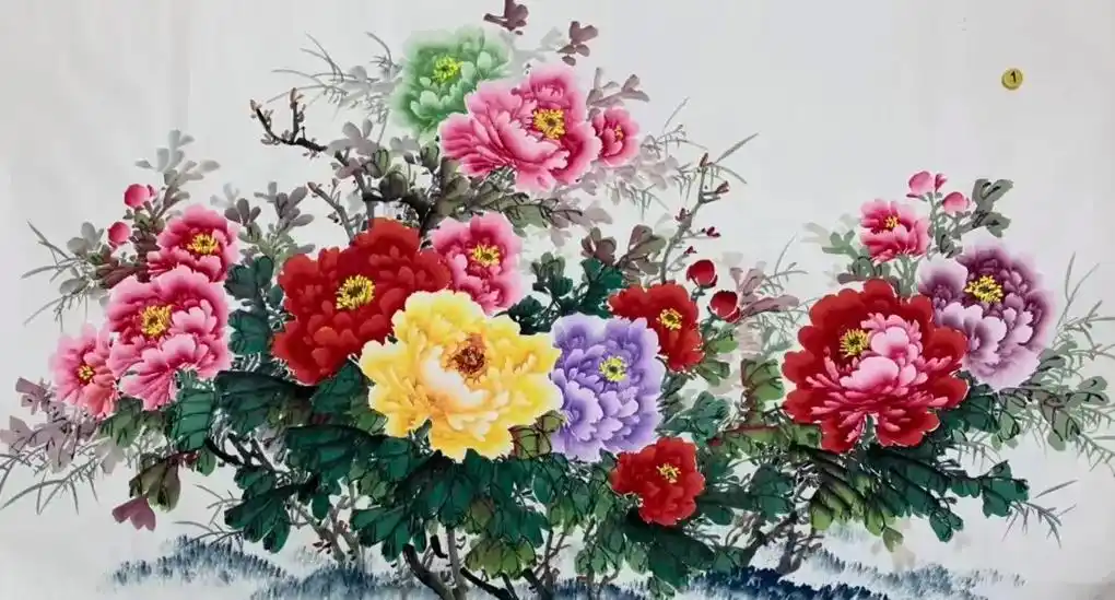 花中之王牡丹国画花开富贵满堂