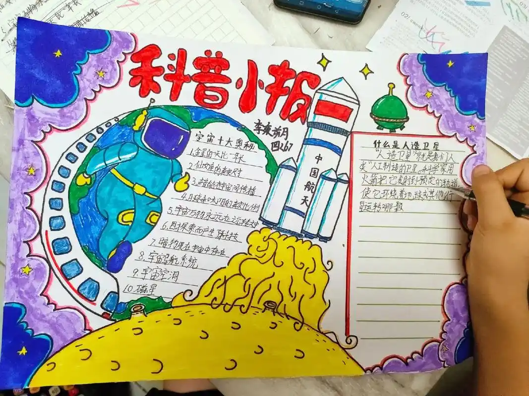 手抄报作业 #科普 - 抖音