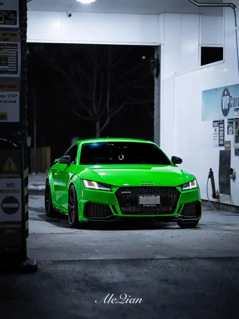 奥迪ttrs配色蝰蛇绿,高调而 - 抖音