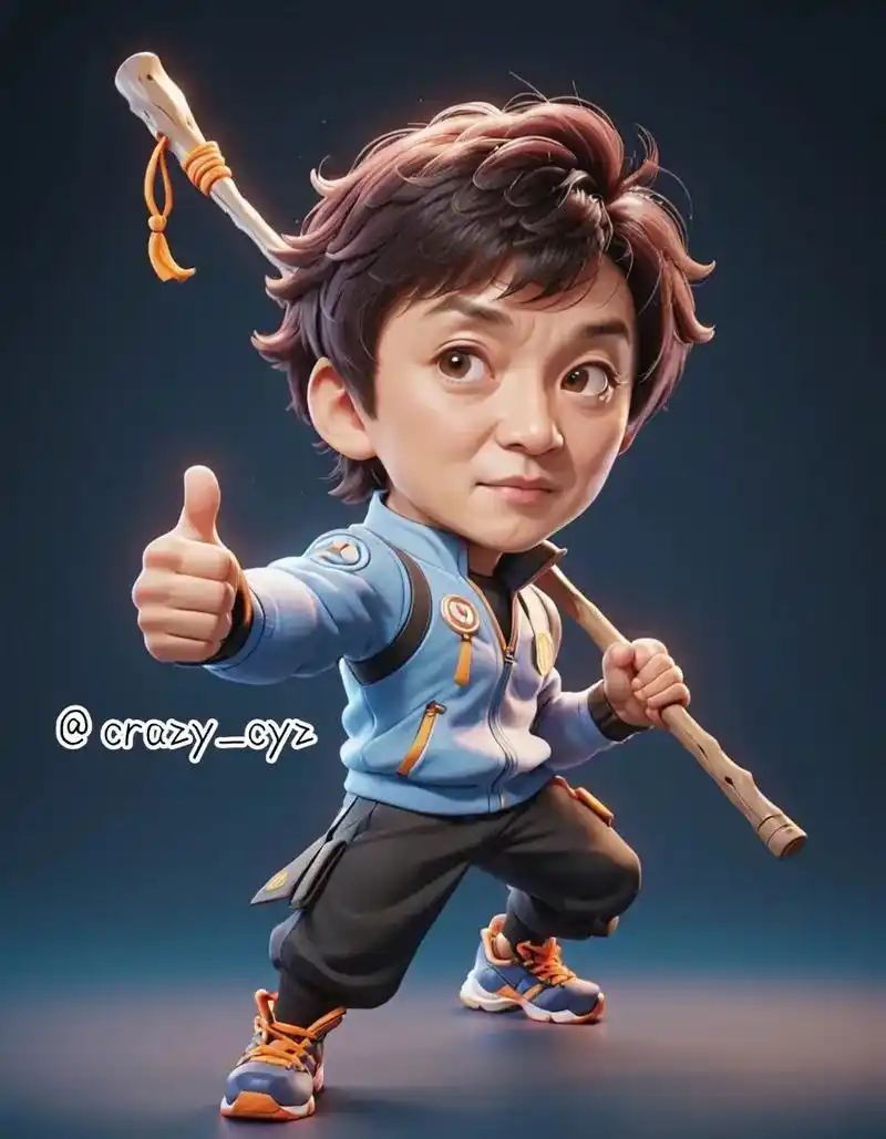 q版人物之四大功夫小子,小龙,小山,小国, - 抖音