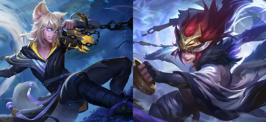 百里玄策新皮肤原初追逐者vs白虎志评测,免费兑换蓝金双色特效 - 腾讯