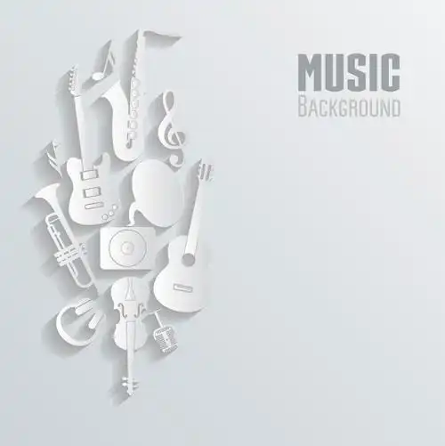 创意矢量彩色音乐元素的设计背景