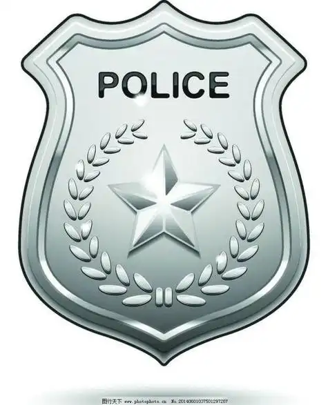 消防警徽黑白简笔画