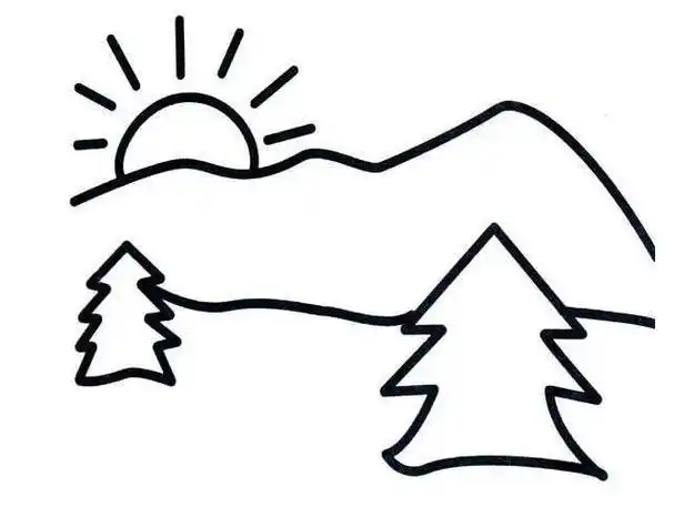 铜仁幼儿师专的风景简笔画