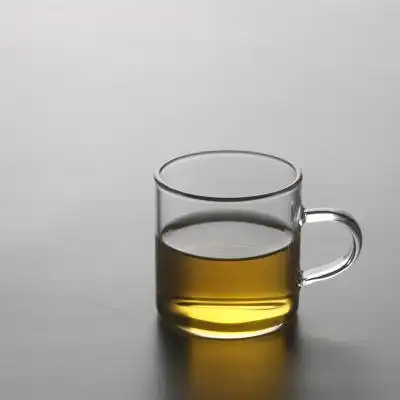 迷你茶杯带把小功夫茶杯品茗杯茶具套装家用杯子6只装玻璃红茶水