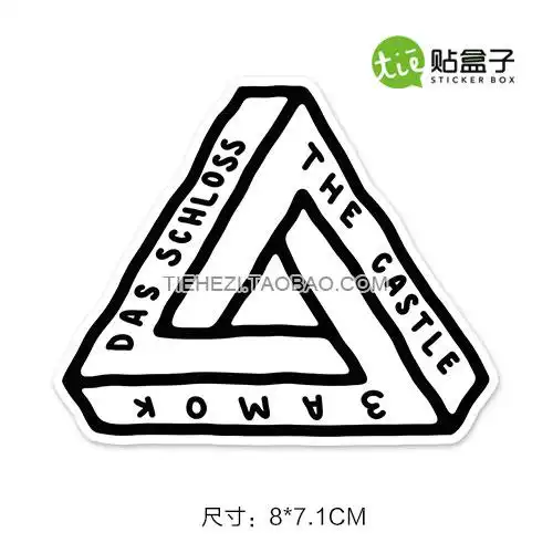 贴纸三角形笔记本行李箱防水吉他潮牌户外潜水笔记本个性小贴纸