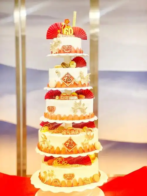 五层祝寿蛋糕