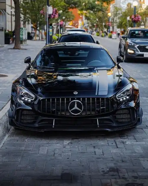超帅的"黑武士"奔驰amg gtr