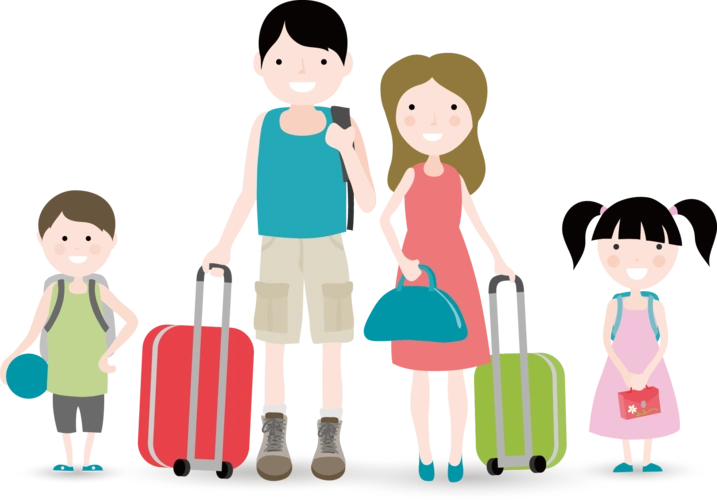 旅行四口之家