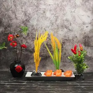 刺身装饰摆件中餐花草饰品寿司料理餐厅创意点缀盘饰假花菜品摆件