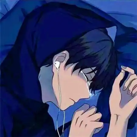 伤感流泪男头图片 在夜里哭得撕心裂肺的男孩哭完记得成熟_男生头像