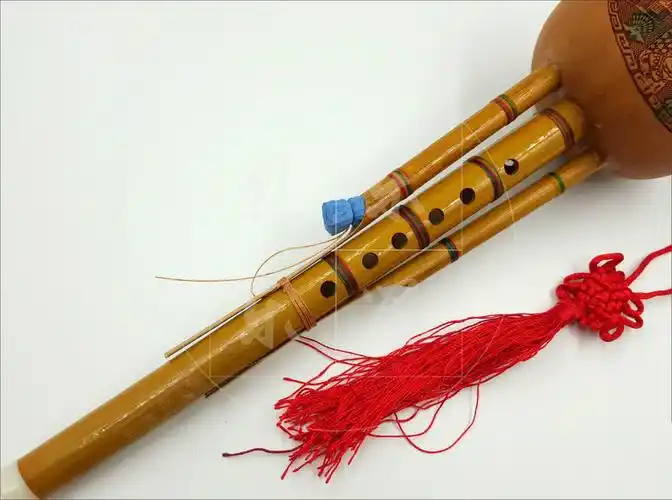 厂价直销:天然凤尾竹绑七彩线 初学双音葫芦丝降b调 c调乐器批发