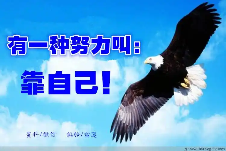 有一种努力叫:靠自己!(雪莲编转)