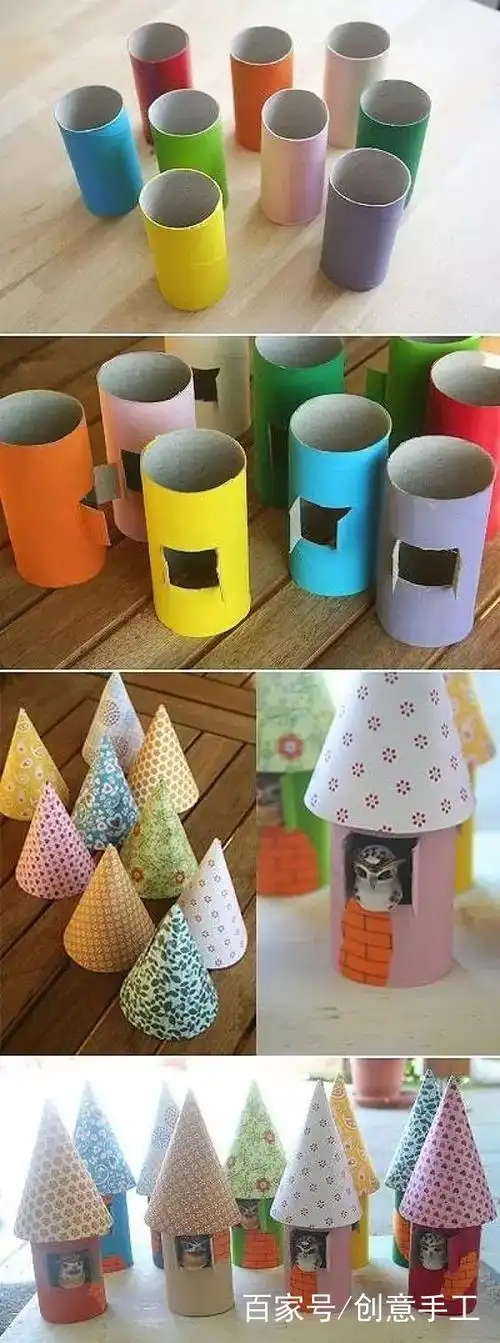 元旦手工:废品卷纸筒这样制作太可爱了