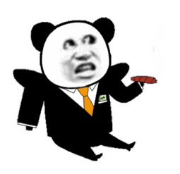 抖音超火的超大霸屏熊猫头动态表情包