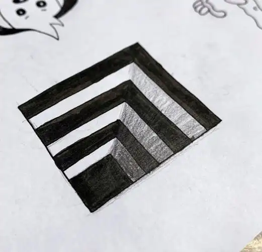 友友～如果想学立体画需要了解一点透视关系哦～我这里画了一个简单易