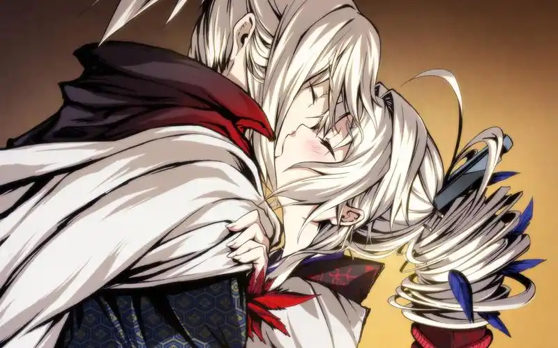 动漫,情侣,爱情,动漫,情侣,爱情,吻,电脑壁纸,壁纸动漫情侣的爱情之吻