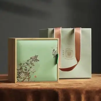 lism竹叶青茶叶包装盒竹叶青茶双包半斤装竹盒子信阳毛尖绿茶茶叶包春