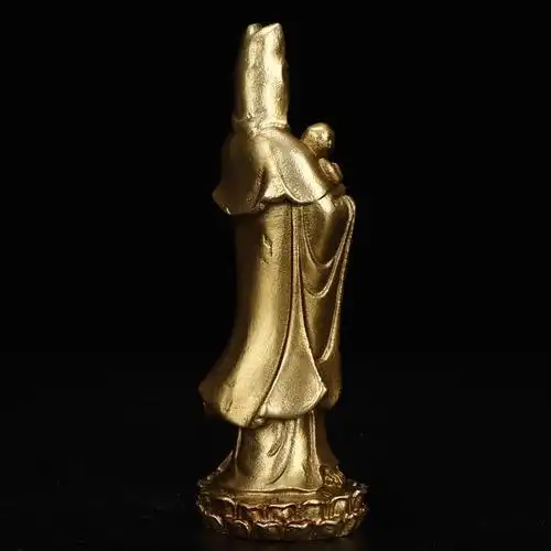 纯铜吉祥南海观音菩萨佛像家居摆件幸福观世音摆件