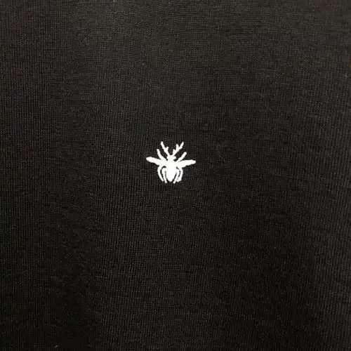 dior/迪奥 19秋冬 男装新款黑色羊毛绣蜜蜂标识男士针织衫毛衣 933m