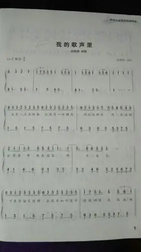 求《我的歌声里》钢琴谱,简谱