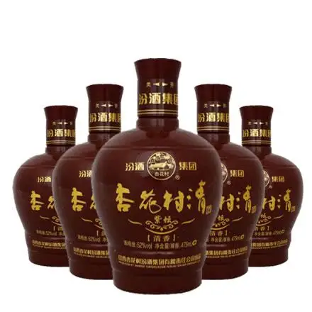52°汾酒集团杏花村清酒紫坛 清香型白酒 475ml*6瓶整箱装(京东配送