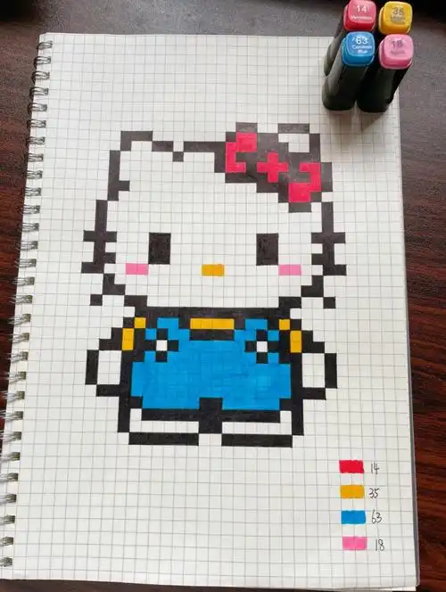像素画临摹10hellokitty