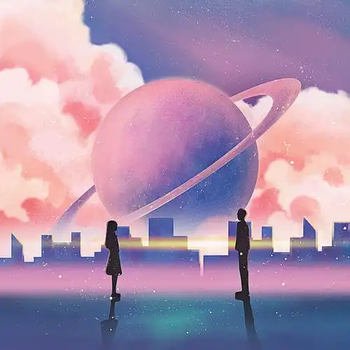 电子音乐专辑封面插画——《相遇》《沉没》