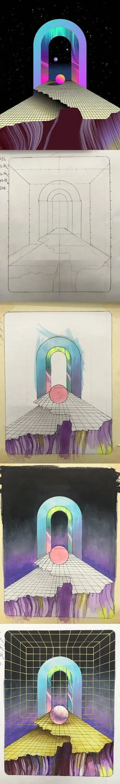 马克笔渐变绘画技巧