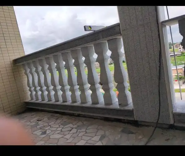 天然大理石花瓶花岗石栏杆阳台护栏围墙鱼池边围栏楼梯扶手石柱子 5h