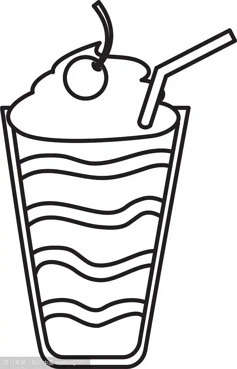 奶昔甜孤立的标志